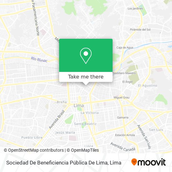 Sociedad De Beneficiencia Pública De Lima map