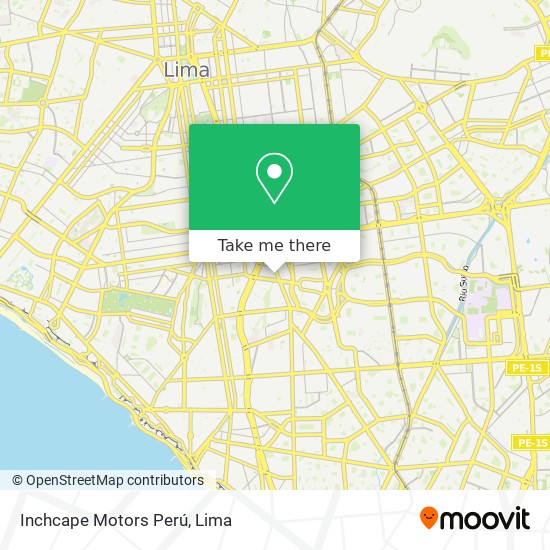 Inchcape Motors Perú map