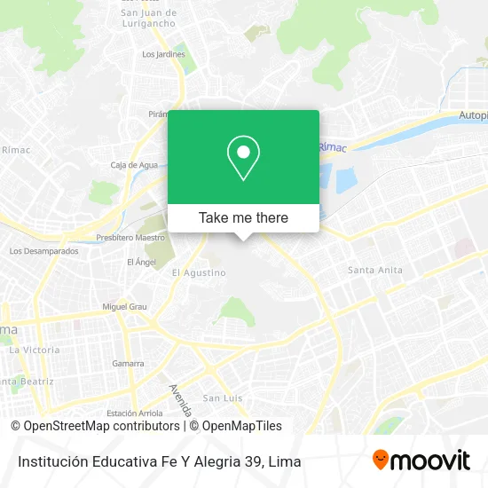 Mapa de Institución Educativa Fe Y Alegria 39