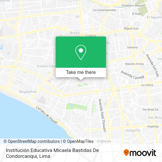 Institución Educativa Micaela Bastidas De Condorcanqui map