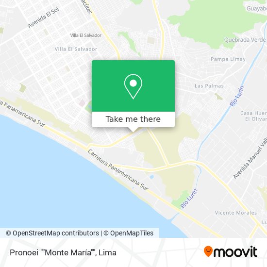 Pronoei ""Monte María"" map
