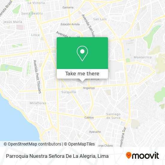 Parroquia Nuestra Señora De La Alegria map