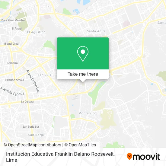 Mapa de Institución Educativa Franklin Delano Roosevelt