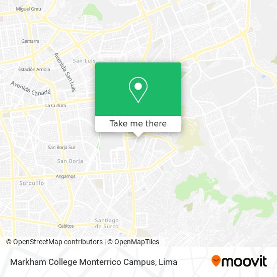 Markham College Monterrico Campus map