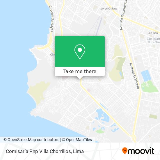 Mapa de Comisaría Pnp Villa Chorrillos