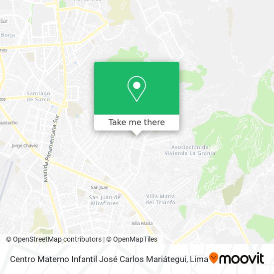 Mapa de Centro Materno Infantil José Carlos Mariátegui