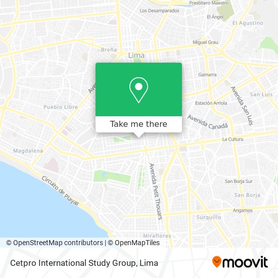 Cetpro International Study Group map