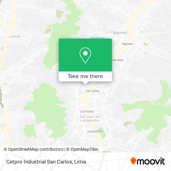 Cetpro Industrial San Carlos map