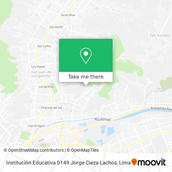 Mapa de Institución Educativa 0149 Jorge Cieza Lachos