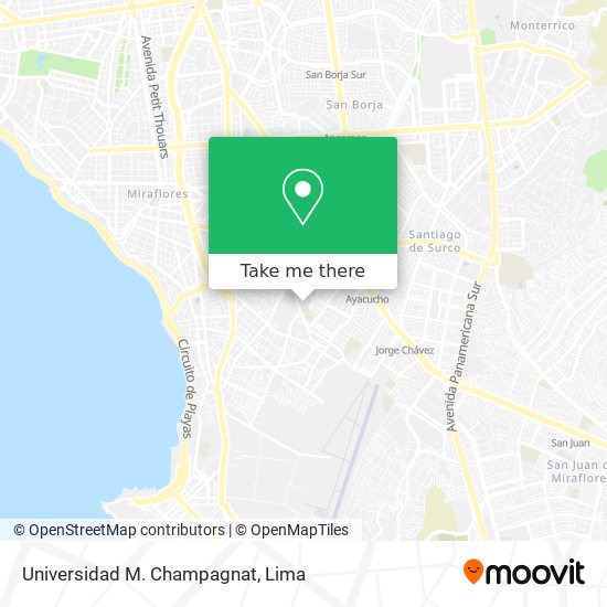 Universidad M. Champagnat map
