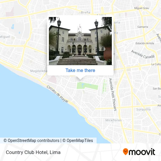 Hotel Country Club map