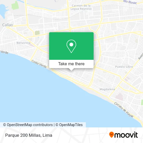 Mapa de Parque 200 Millas