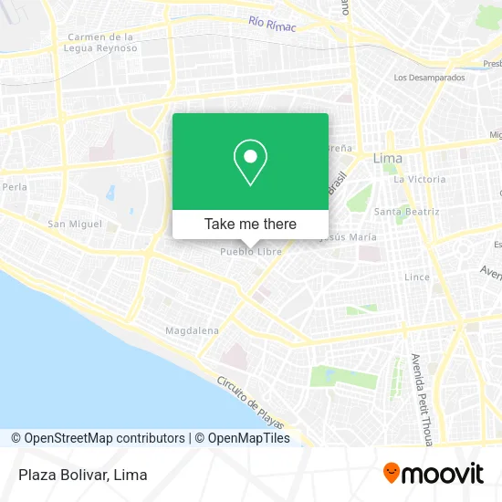 Mapa de Plaza Bolivar