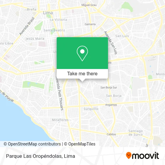 Mapa de Parque Las Oropéndolas