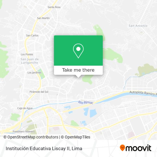 Mapa de Institución Educativa Liscay II