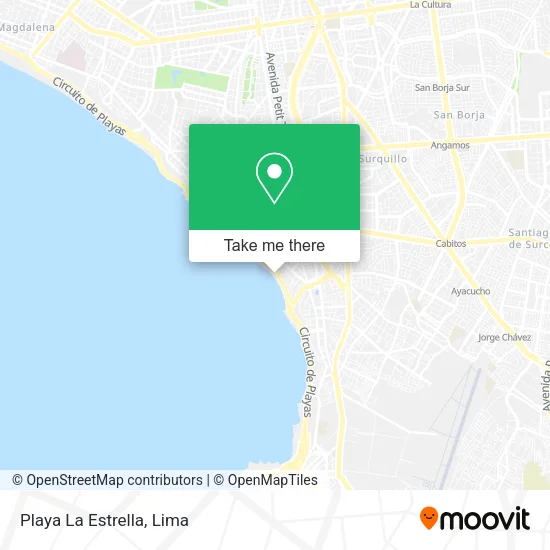 Playa La Estrella map