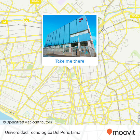 Universidad Tecnológica Del Perú map