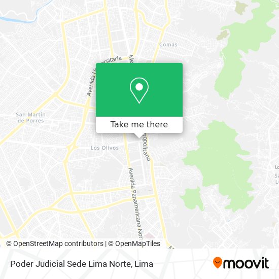 Poder Judicial Sede Lima Norte map