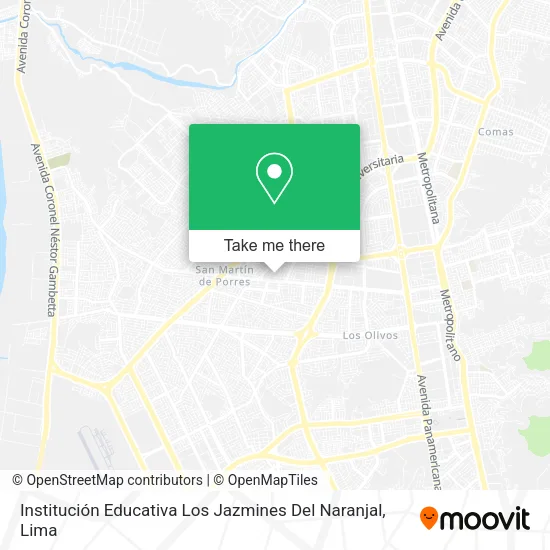 Mapa de Institución Educativa Los Jazmines Del Naranjal