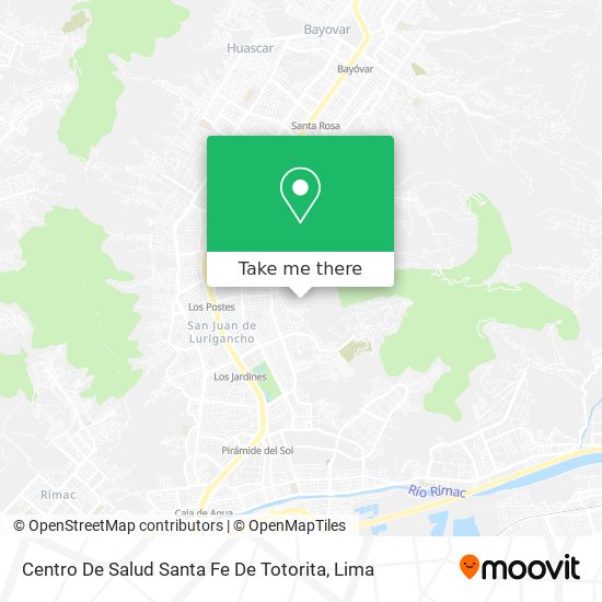 Mapa de Centro De Salud Santa Fe De Totorita