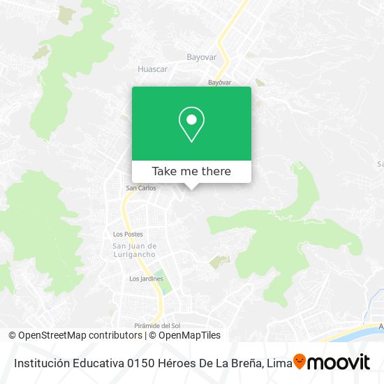 Mapa de Institución Educativa 0150 Héroes De La Breña
