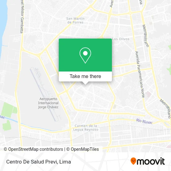 Mapa de Centro De Salud Previ