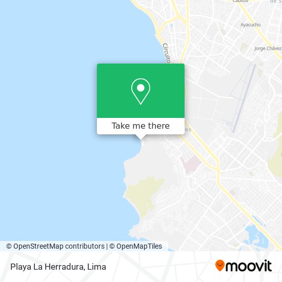 Playa La Herradura map