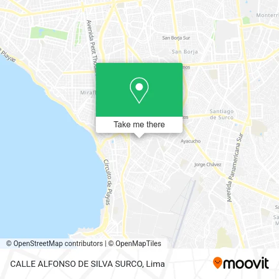 CALLE ALFONSO DE SILVA  SURCO map