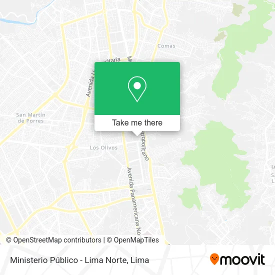 Ministerio Público - Lima Norte map