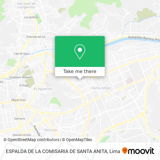 ESPALDA DE LA COMISARIA DE SANTA ANITA map
