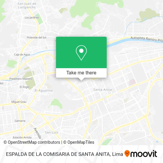 Mapa de ESPALDA DE LA COMISARIA DE SANTA ANITA