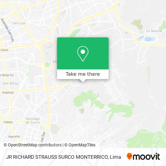 JR  RICHARD STRAUSS  SURCO  MONTERRICO map