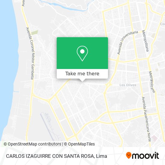 CARLOS IZAGUIRRE CON SANTA ROSA map