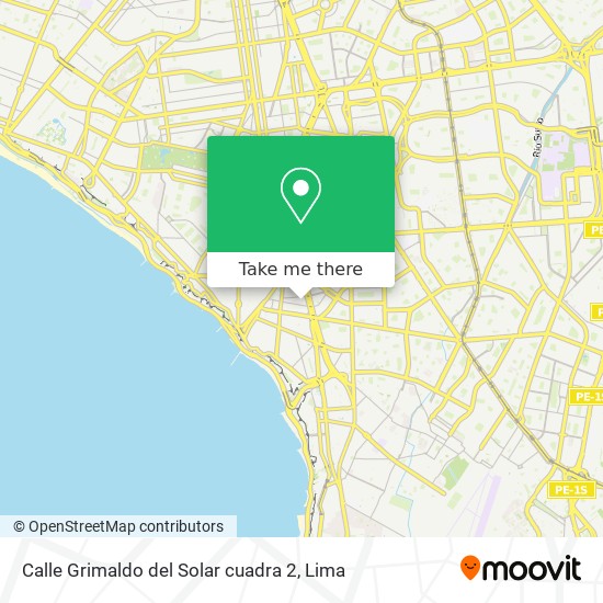 Calle Grimaldo del Solar cuadra 2 map