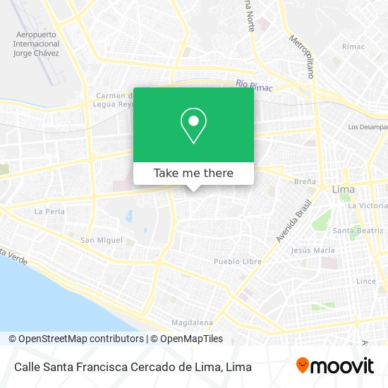 Mapa de Calle Santa Francisca Cercado de Lima