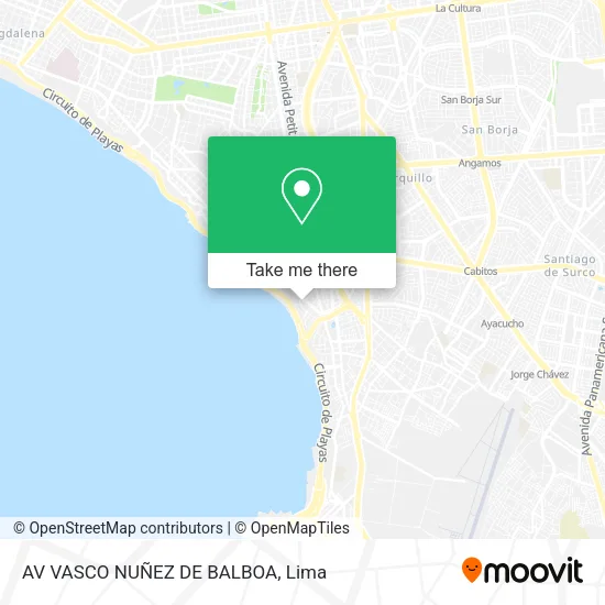 Mapa de AV VASCO NUÑEZ DE BALBOA