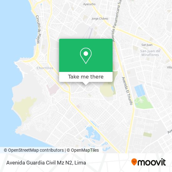 Mapa de Avenida Guardia Civil Mz N2