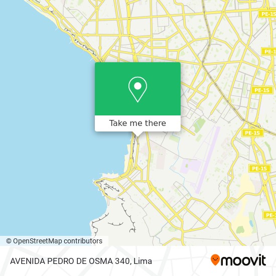 AVENIDA PEDRO DE OSMA 340 map