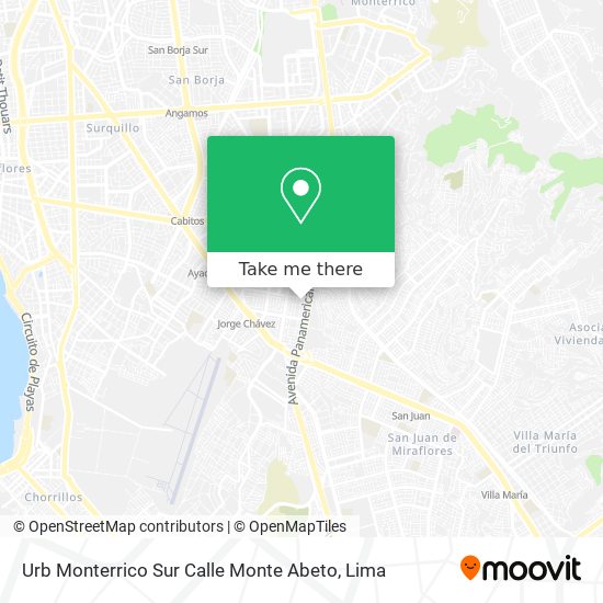 Mapa de Urb Monterrico Sur  Calle Monte Abeto