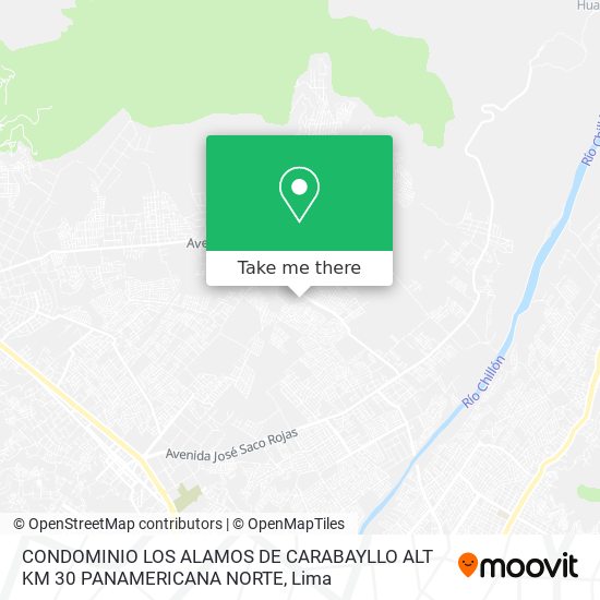 CONDOMINIO LOS ALAMOS DE CARABAYLLO ALT KM 30 PANAMERICANA NORTE map