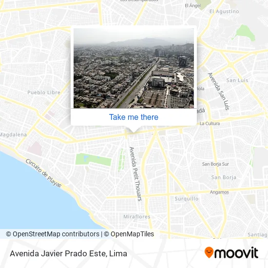 Mapa de Avenida Javier Prado Este