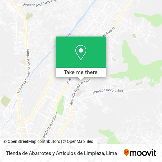Mapa de Tienda de Abarrotes y Artículos de Limpieza