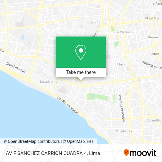 AV F  SANCHEZ CARRION CUADRA 4 map