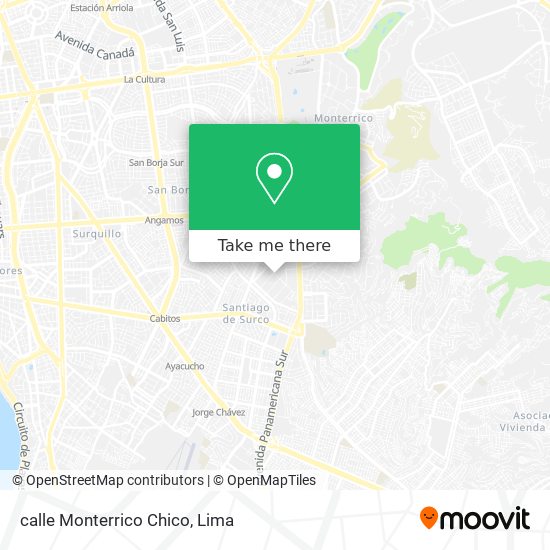 calle Monterrico Chico map