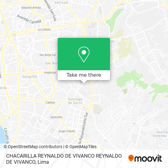 CHACARILLA  REYNALDO DE VIVANCO REYNALDO DE VIVANCO map