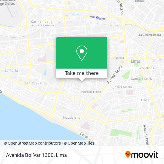Avenida Bolívar 1300 map