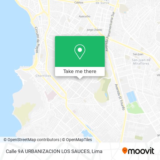 Calle 9A URBANIZACION LOS SAUCES map
