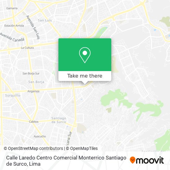 Calle Laredo Centro Comercial Monterrico Santiago de Surco map