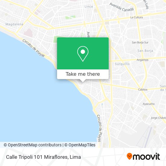 Calle Tripoli 101  Miraflores map