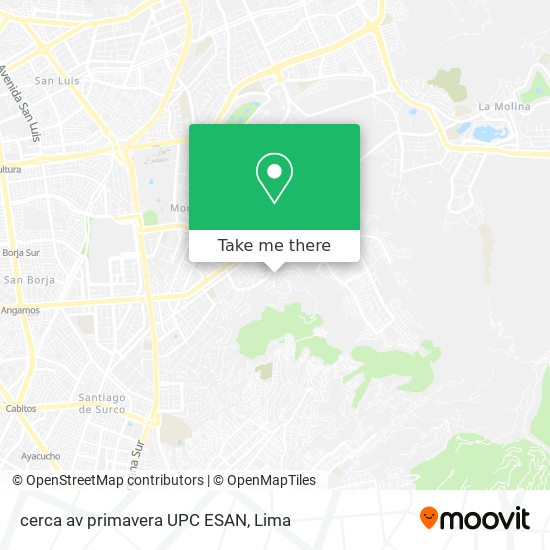 Mapa de cerca av  primavera  UPC  ESAN